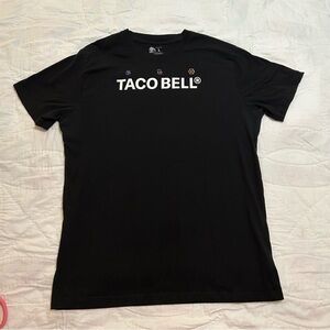 Taco Bell Employee T-Shirt Black Size L  “Live Mas” Back Hit Graphic Print
